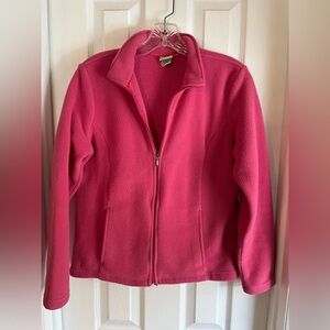 Vintage LL Bean Fleece Polartec Jacket Womens Full Zip Pink Size Small